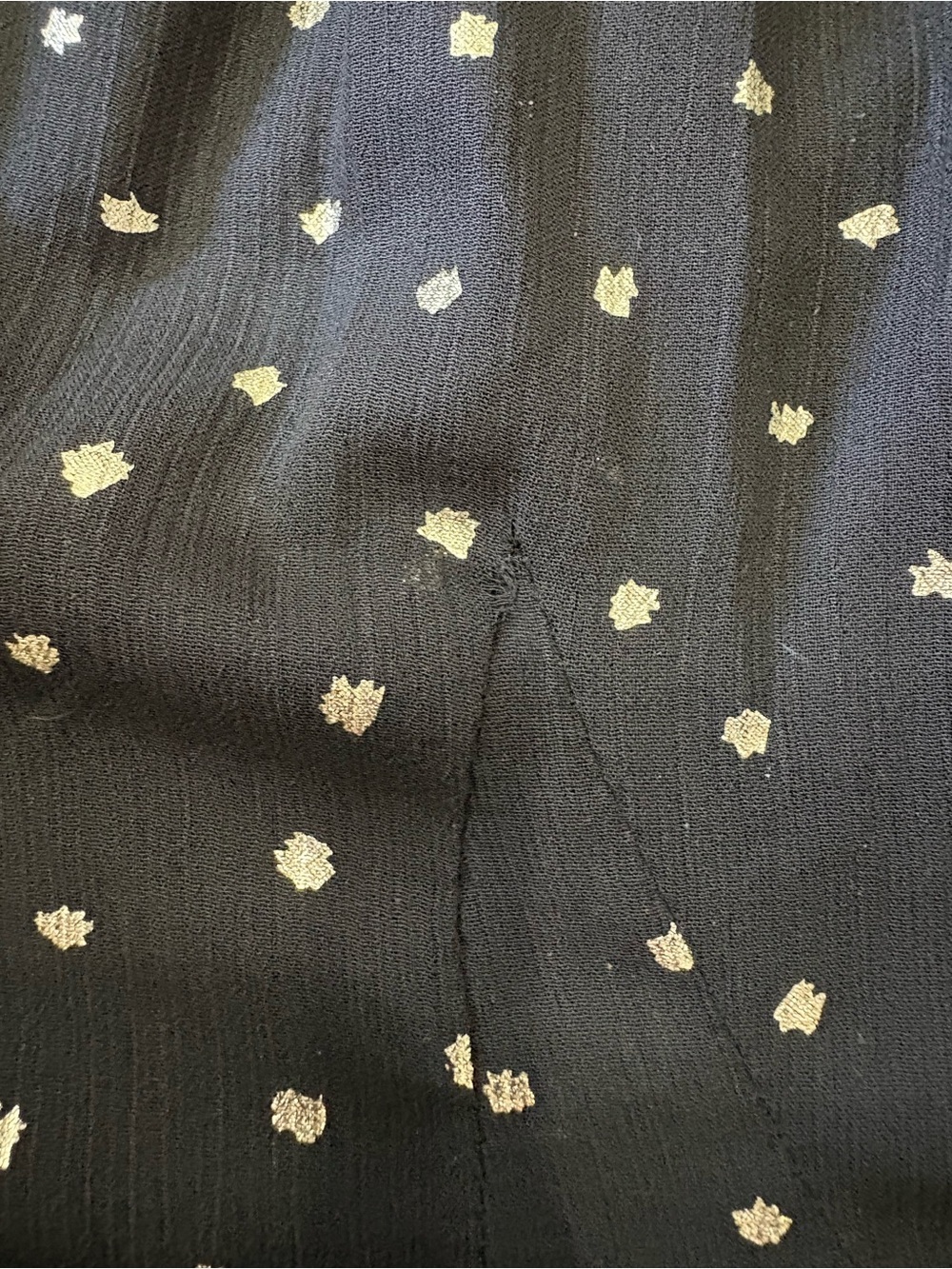 She + Sky Black Polka Dot Long-Sleeve Tie-Waist Dress Small​ - Picture 3 of 5